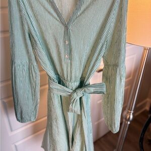 Lilly Pulitzer Mint Striped Long Sleeve Dress
